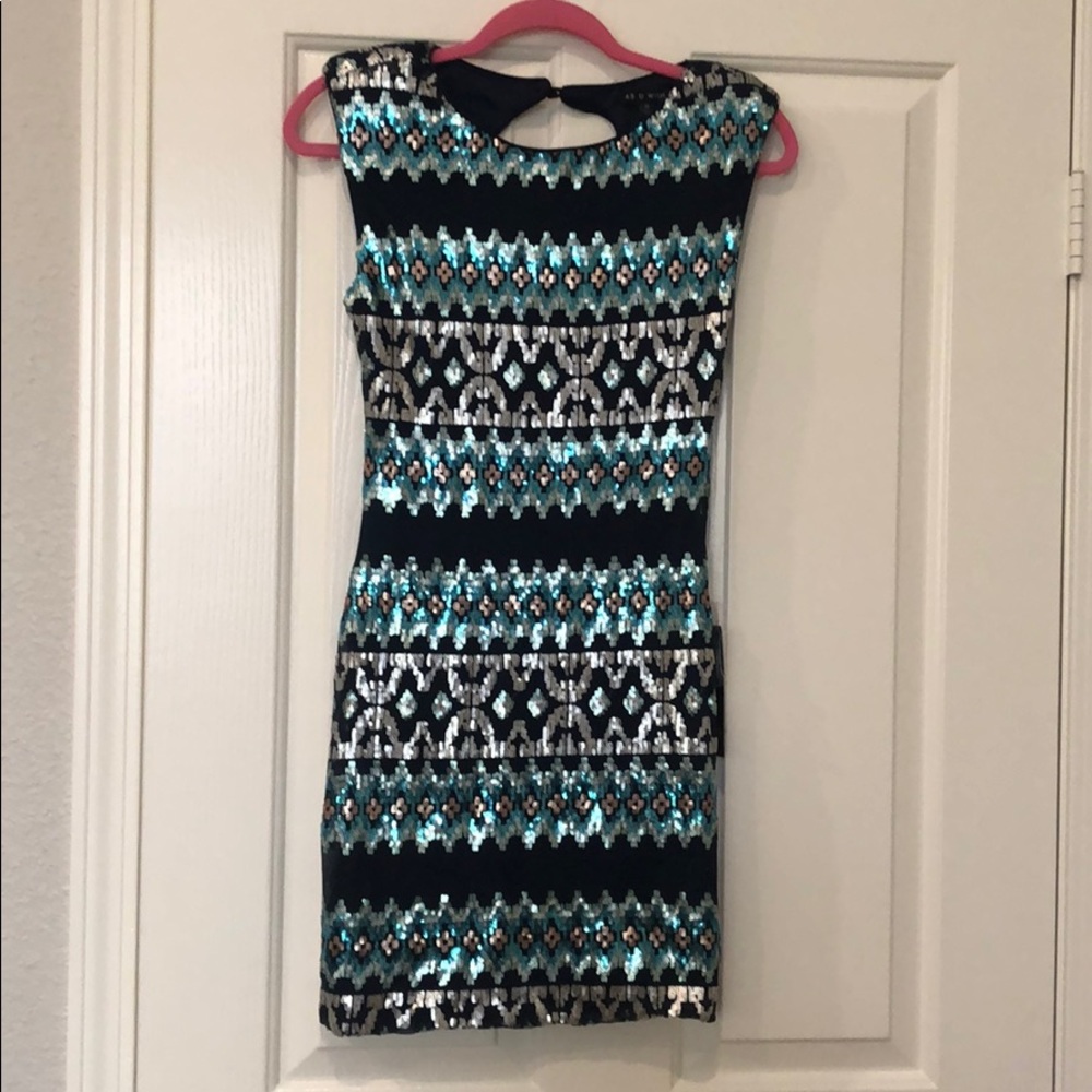 Open back mini dress